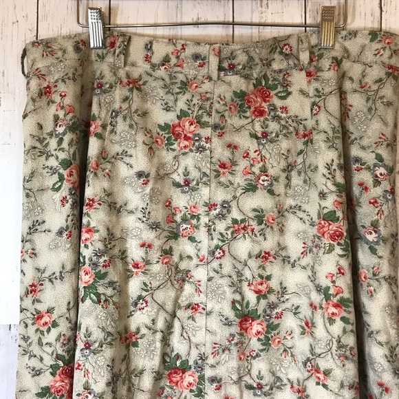 RALPH LAUREN Prairie Peasant Skirt / Pearl Snap Buttons + Pretty Calico Print - Picture 8 of 12